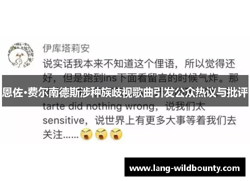 恩佐·费尔南德斯涉种族歧视歌曲引发公众热议与批评